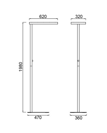 MARSALA * PIE SALON LED 55+45W BLANCO